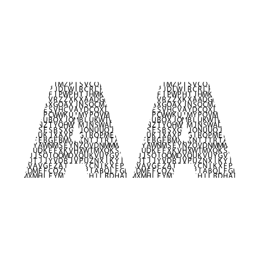 Character with Text Font icon