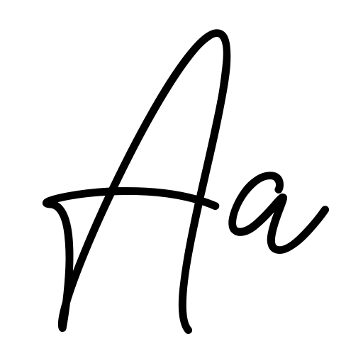 Grayscale Signature Font icon