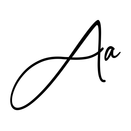 Pink Script Font icon