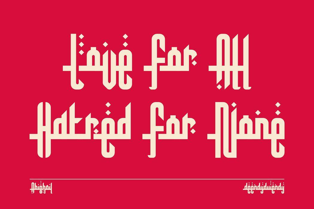 Abighoil Font sample