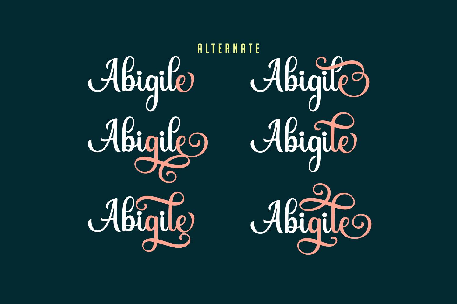 Abigile Font sample