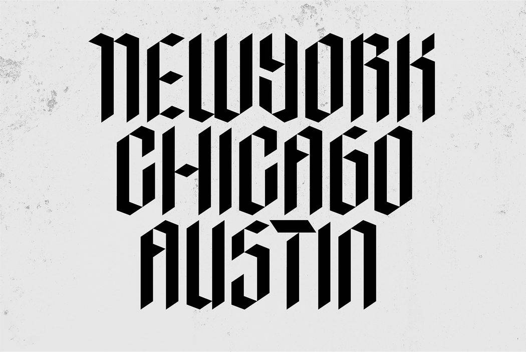 Abjad Font sample