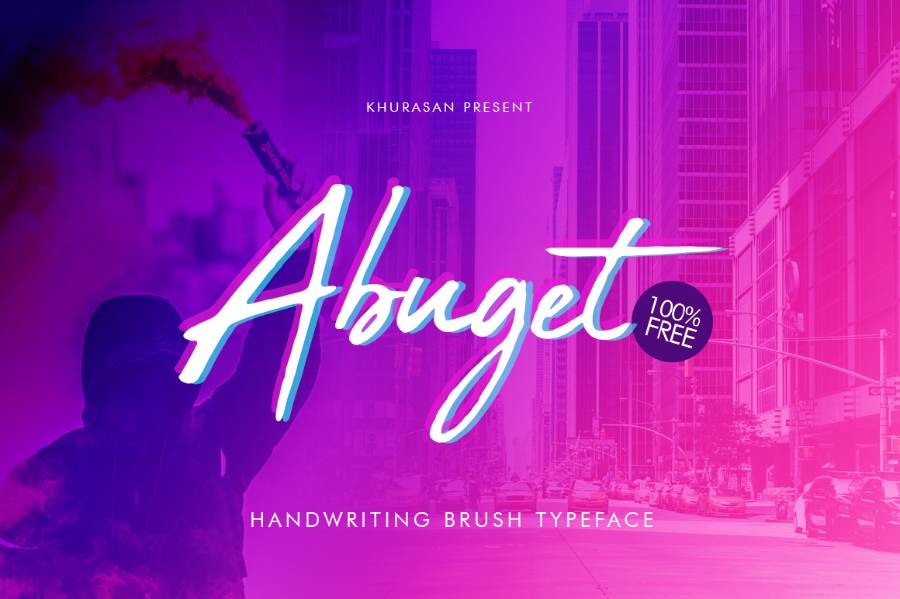 Abuget Script Demo Font sample