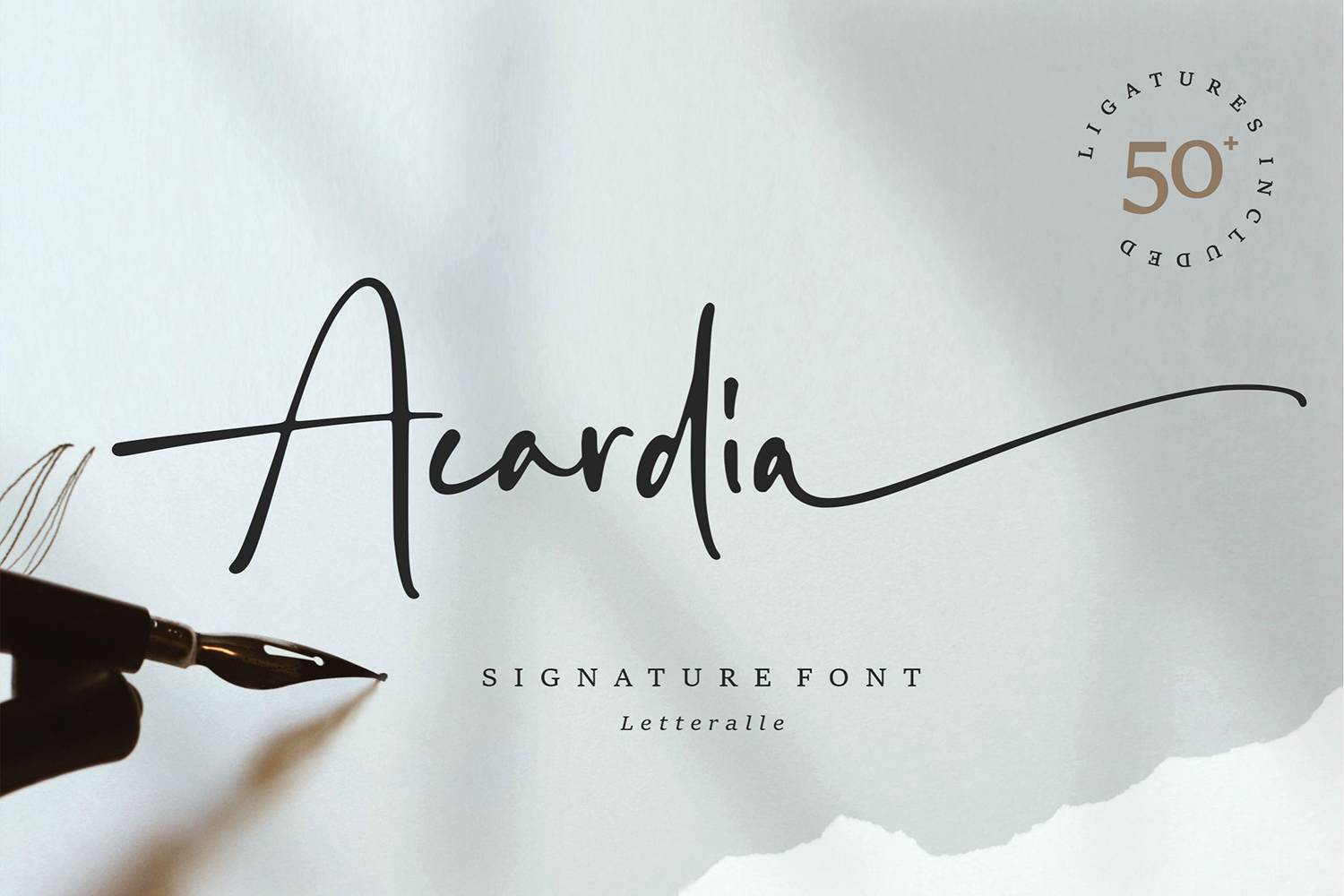 Acardia Font sample