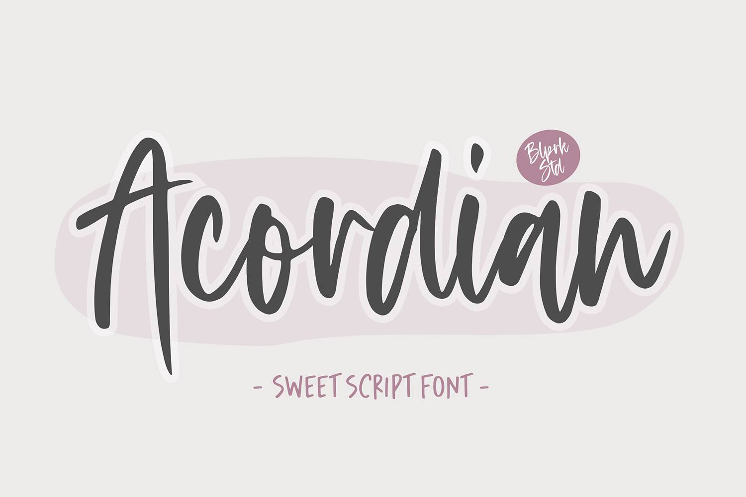 Acordian Font sample