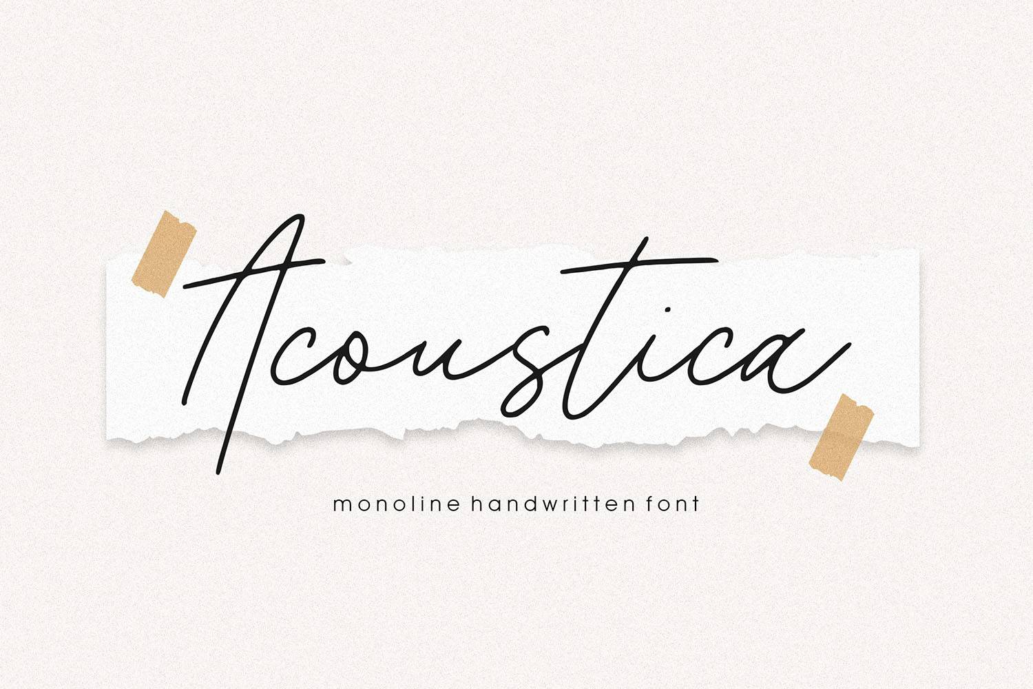 Acoustica Font sample