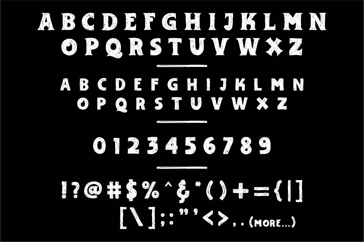 Adelard Serif & Scratches Font sample