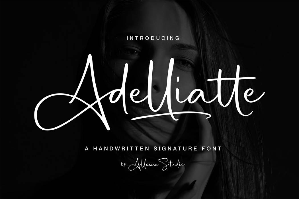 Adelliatte Font sample