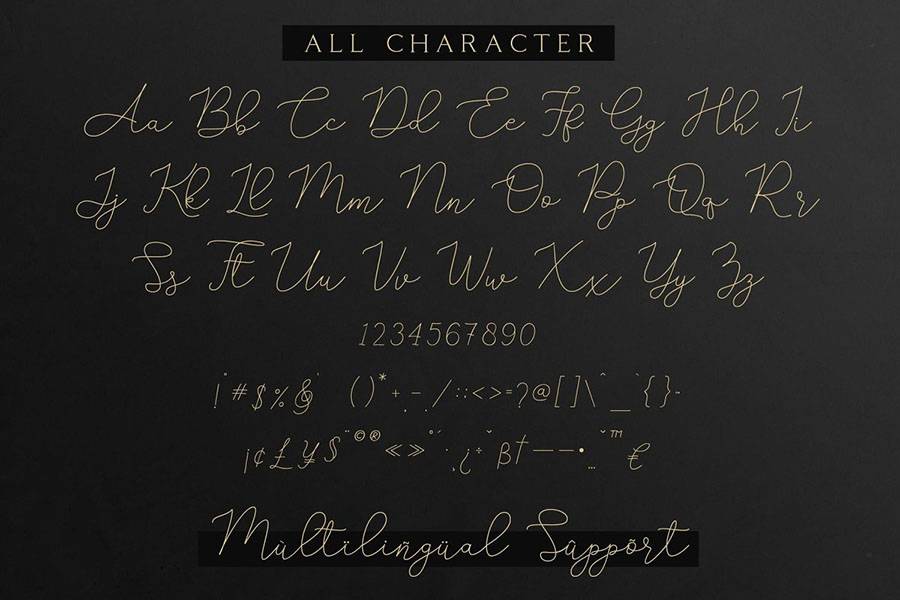 Adelya Handlettering Script Font sample