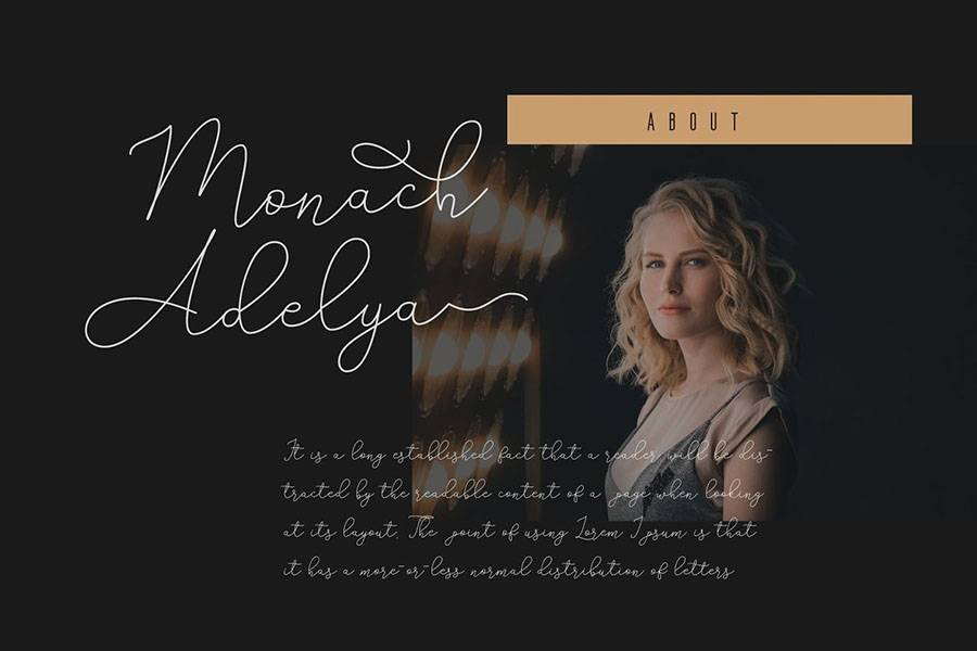 Adelya Handlettering Script Font sample