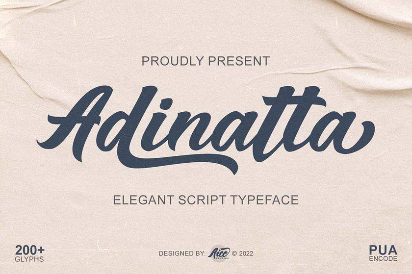 Adinatta Font sample