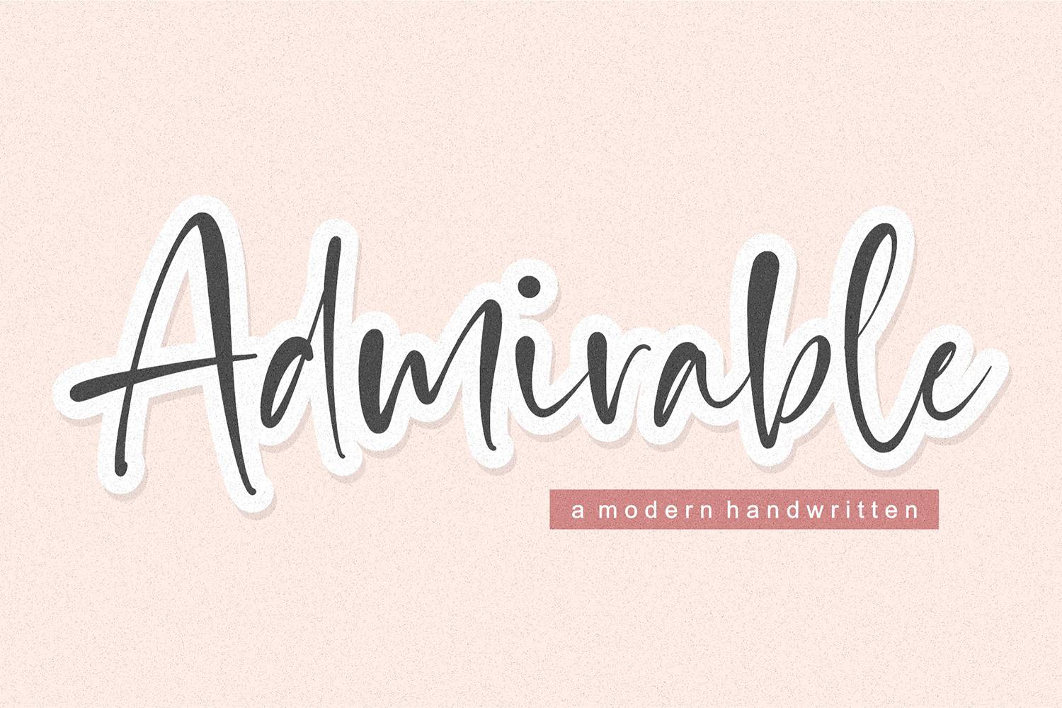 Admirable Font sample
