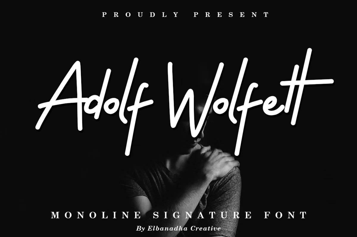 Adolf Wolfett Font sample