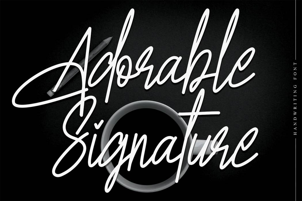 Adorable Signature Font sample