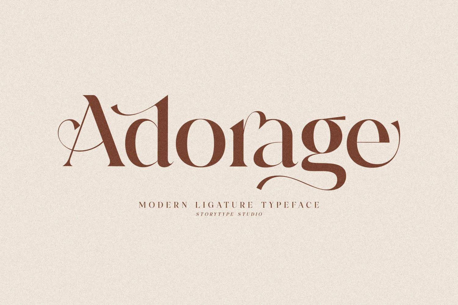 Adorage Font sample