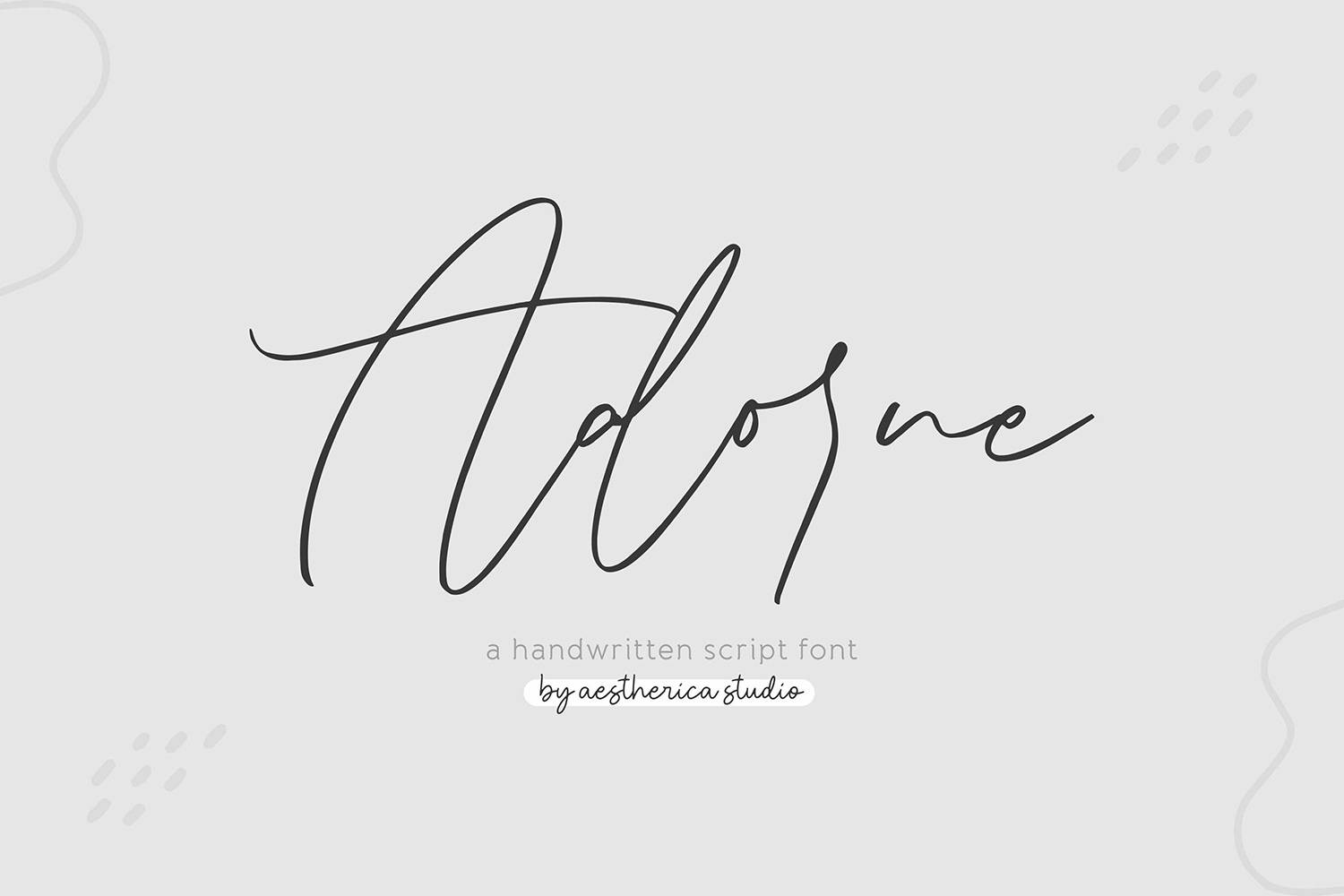 Adorne Font sample
