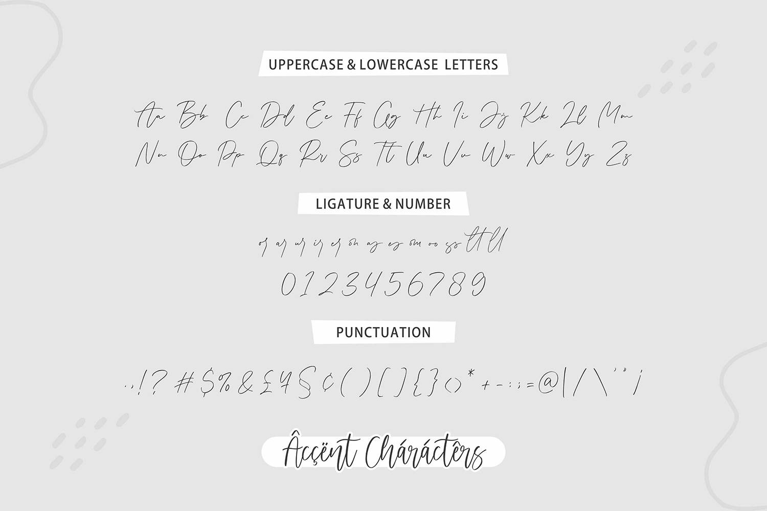 Adorne Font sample