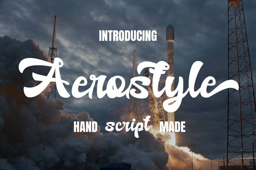 Aerostyle Font sample