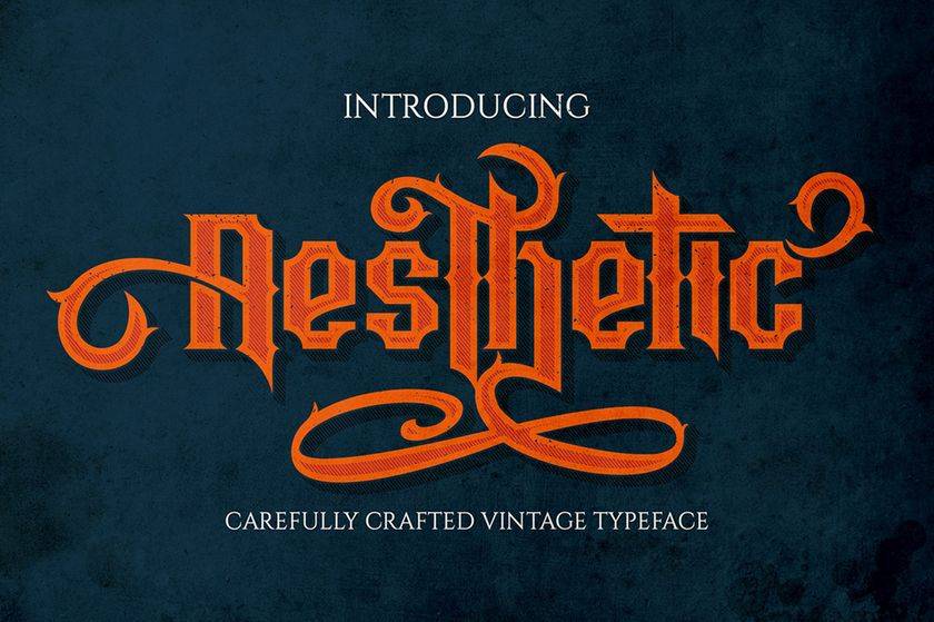 Aesthetic Font sample
