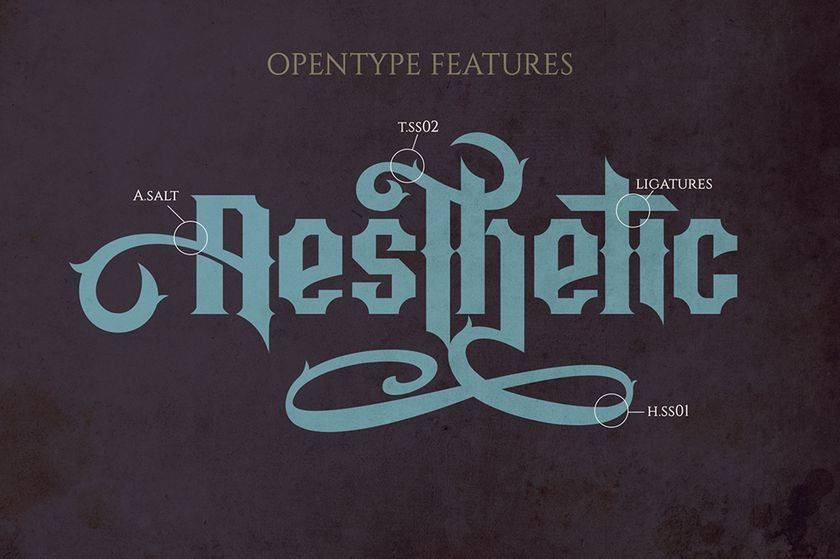 Aesthetic Font sample