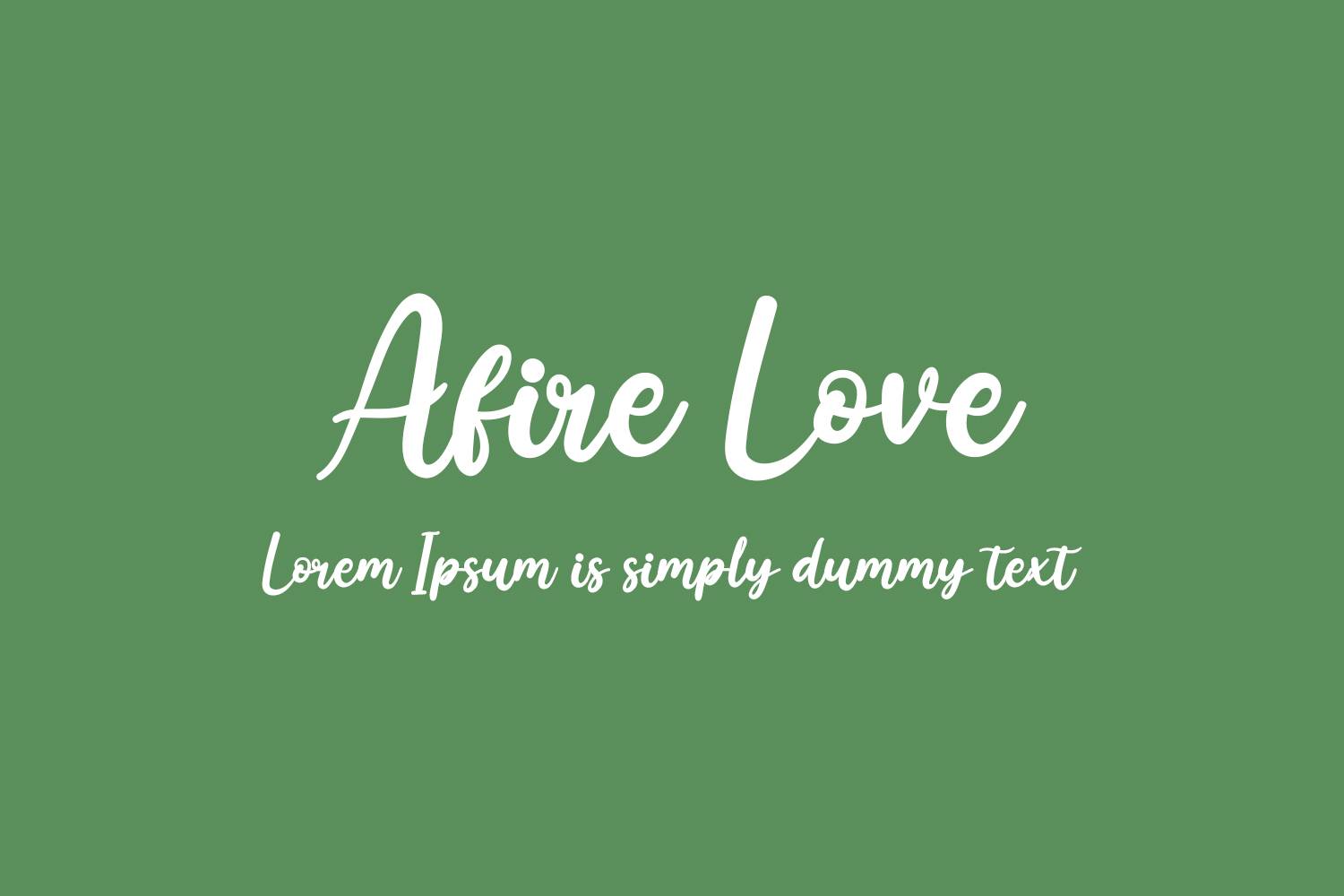 Afire Love Font sample