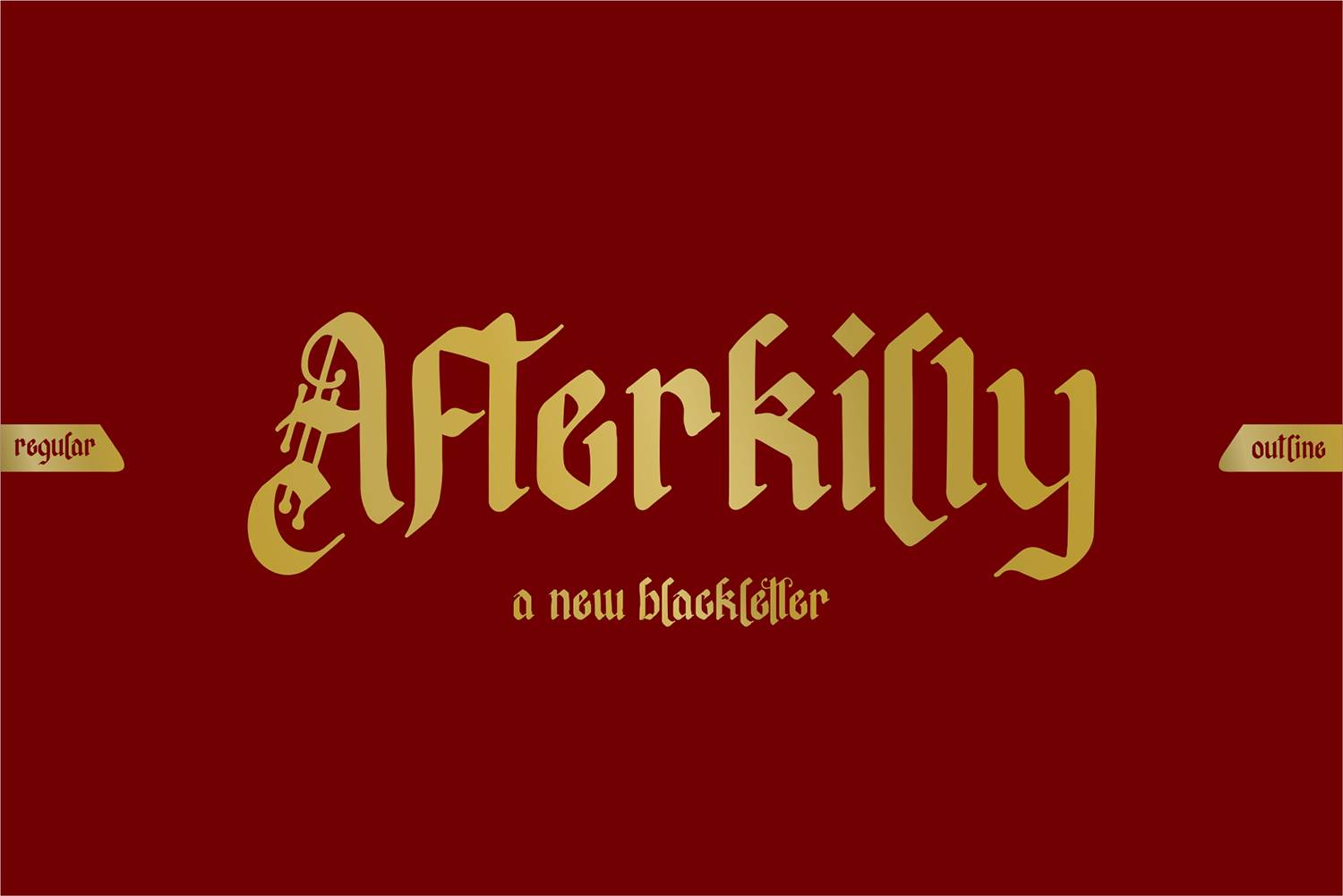 Afterkilly Blackletter Font sample