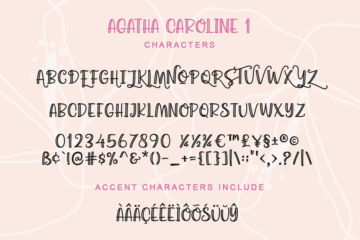 Agatha Caroline Font sample