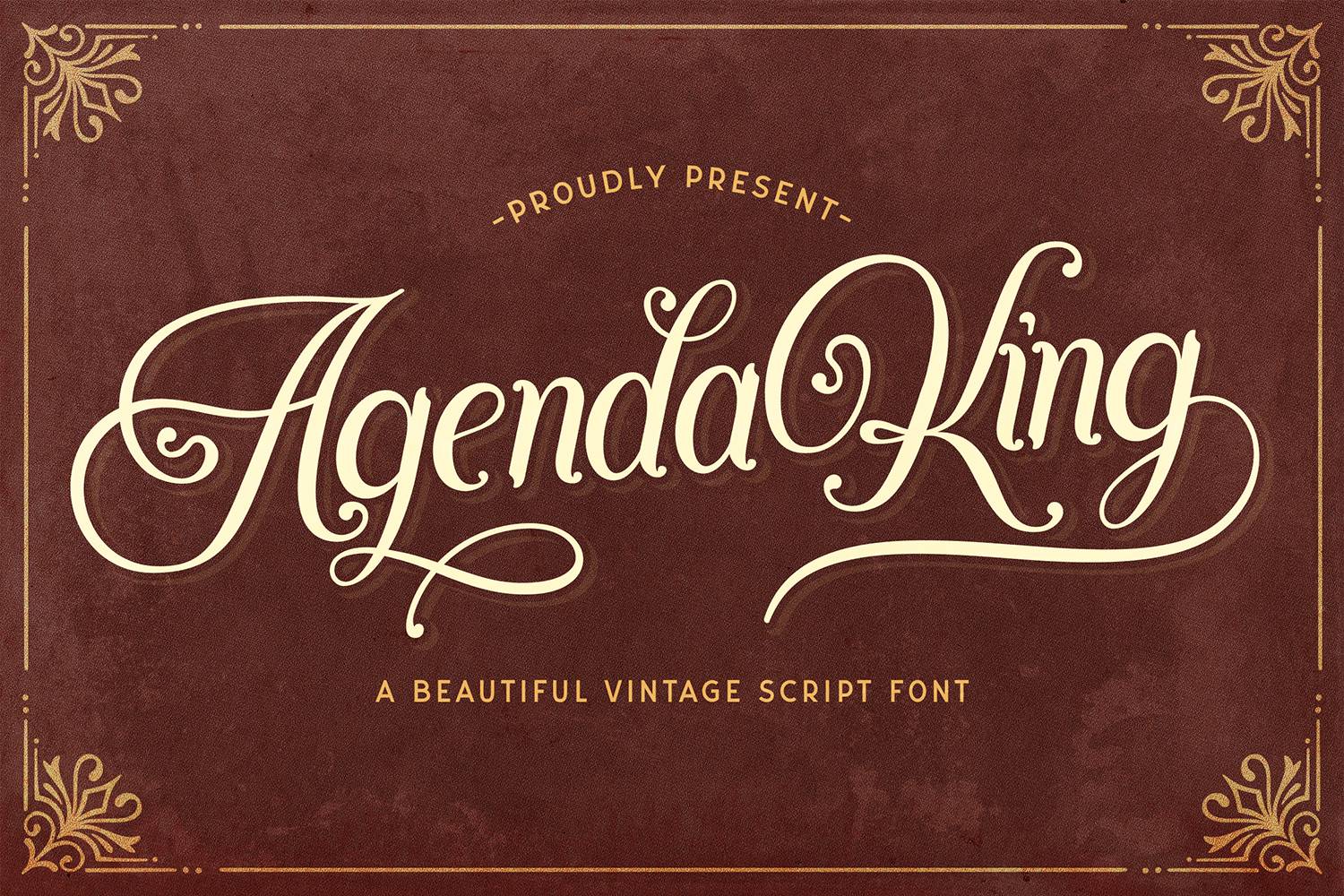 Agenda King Font sample