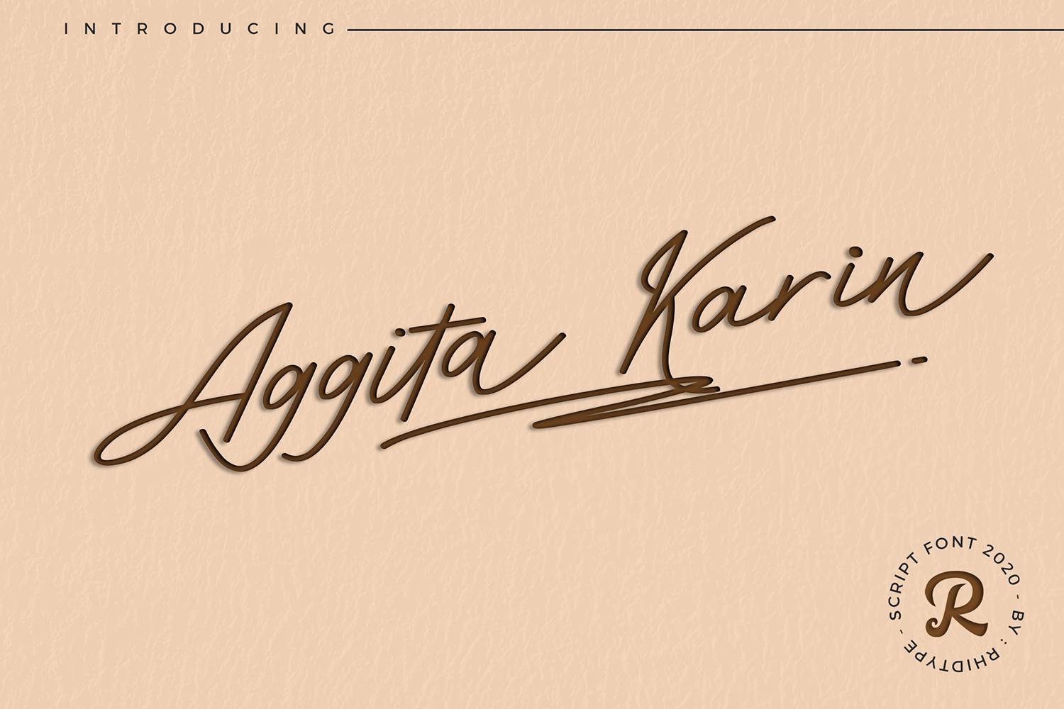 Aggita Karin Font sample