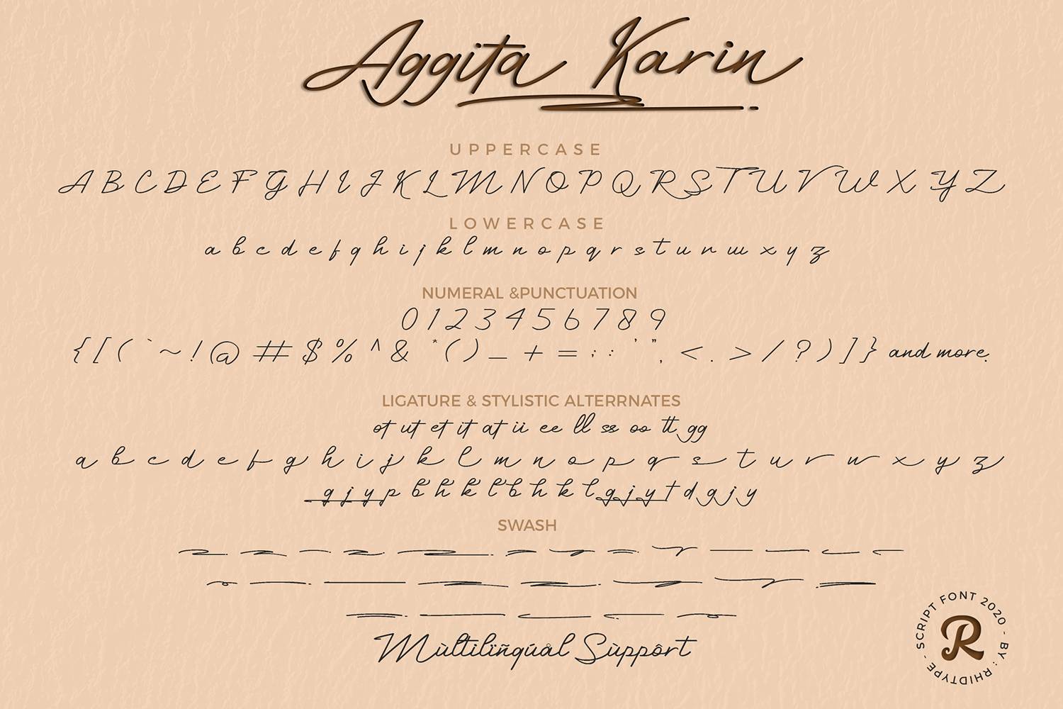 Aggita Karin Font sample