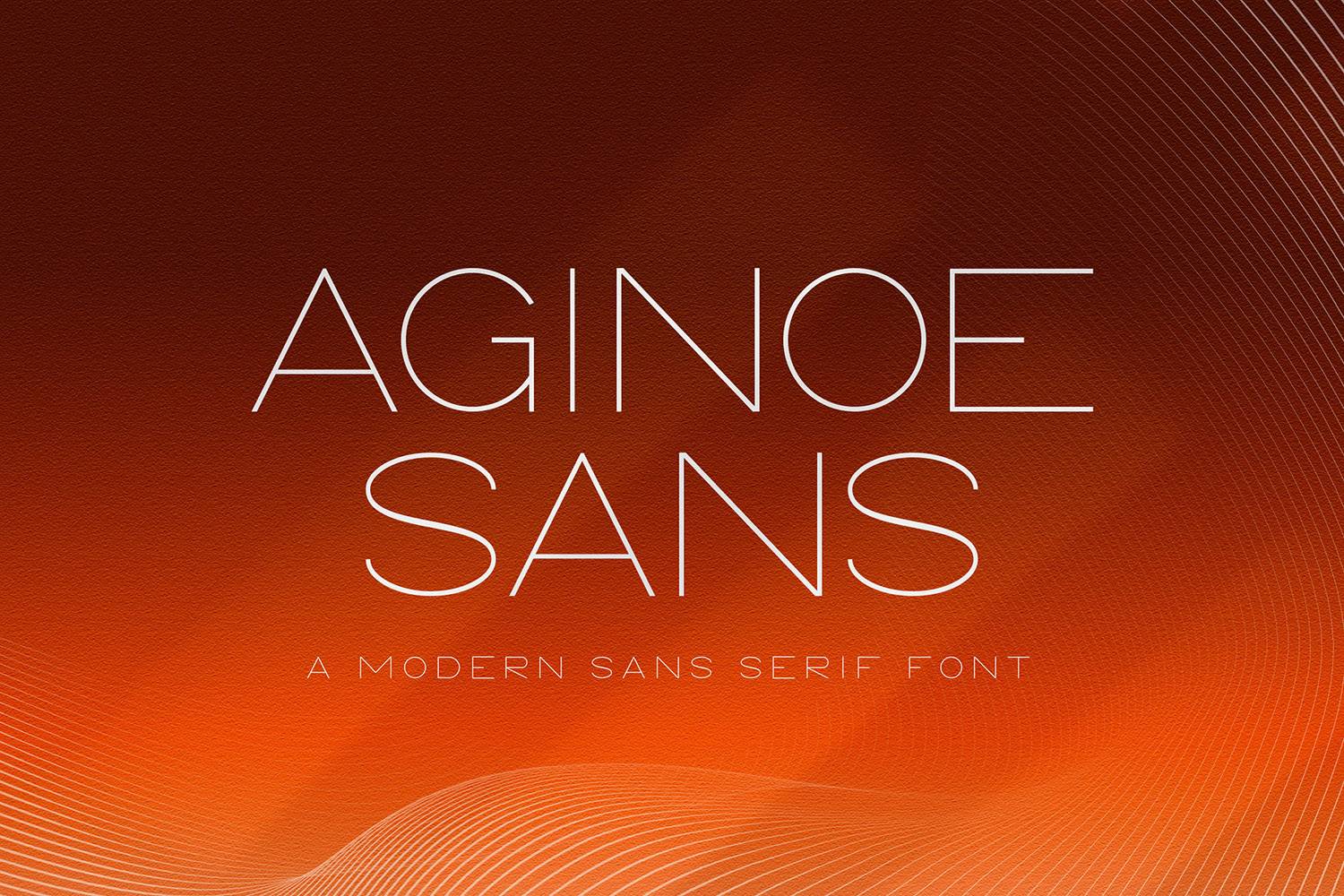 Aginoe Font sample