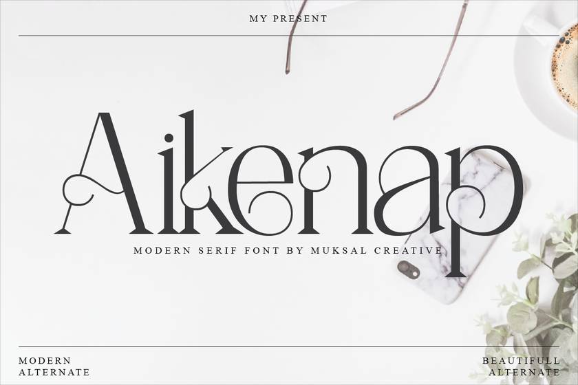 Aikenap Font sample