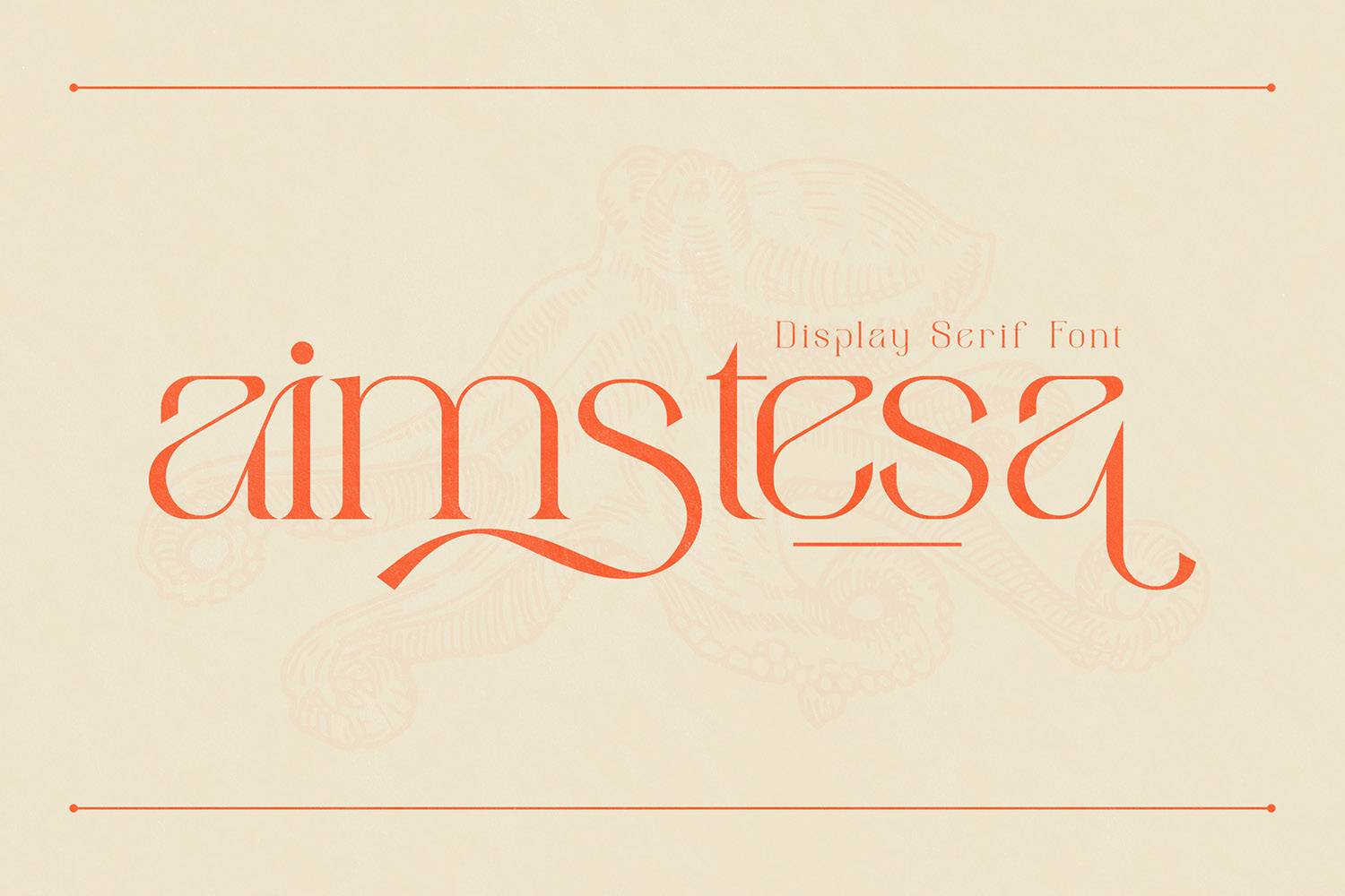 Aimstesa Font sample