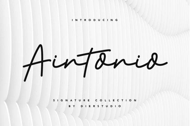Aintonio Handwriting Script Font sample