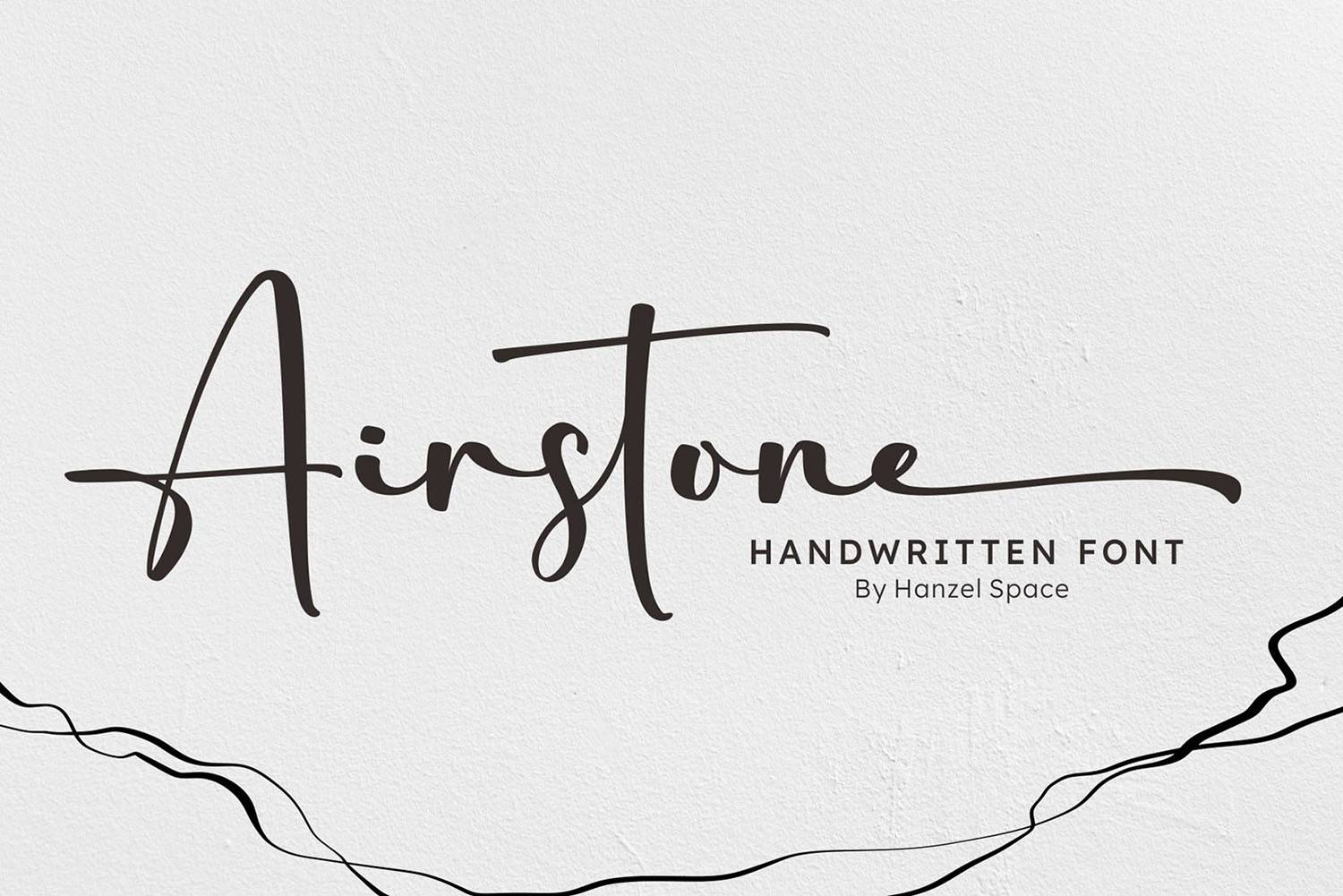 Airstone Script Font sample