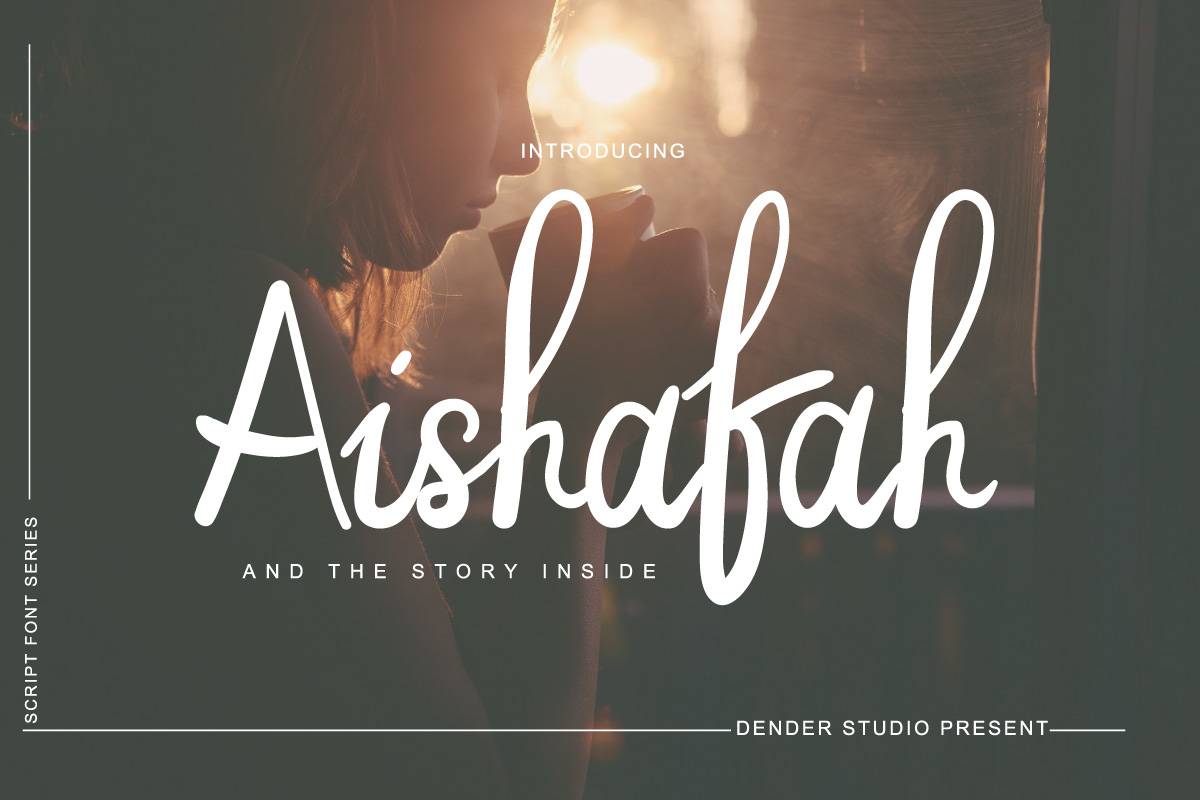 Aishafah Font sample