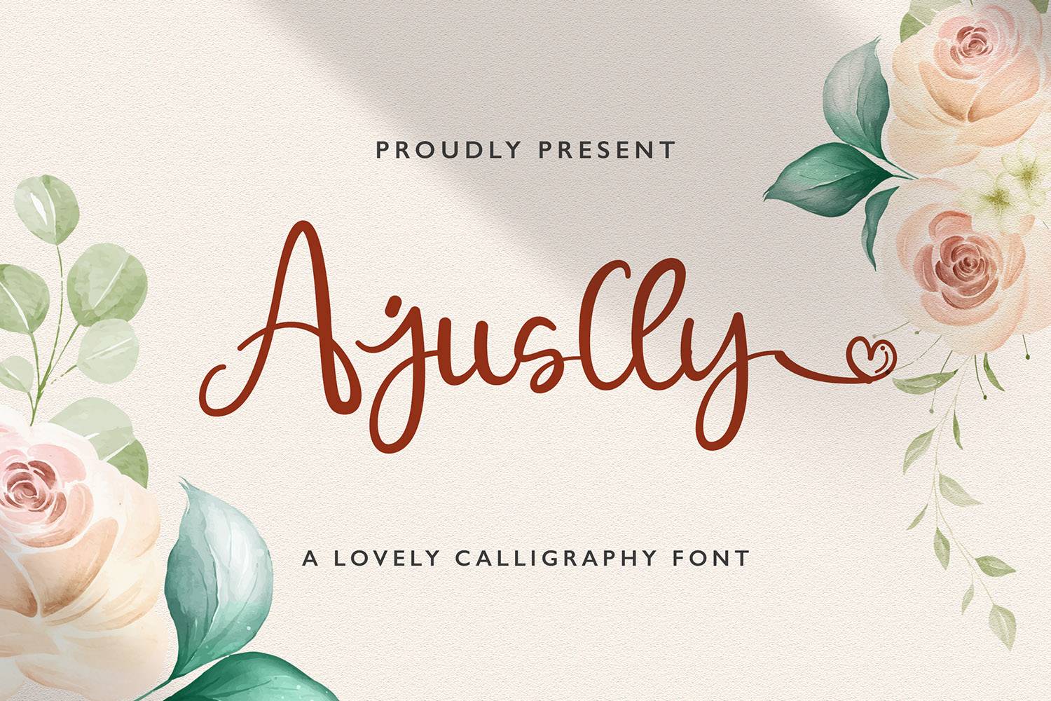 Ajuslly Font sample