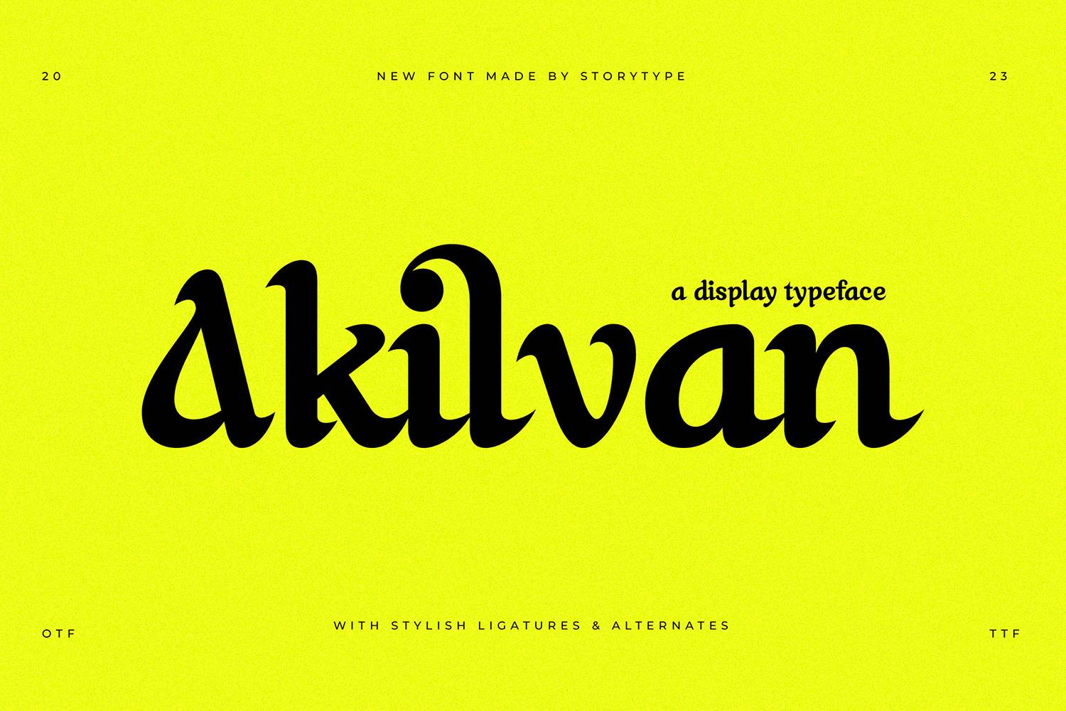 Akilvan Font sample