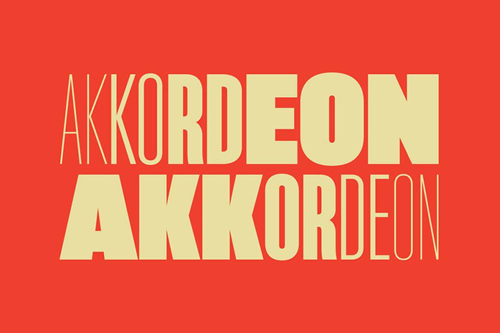 Akkordeon Font Family Demo sample