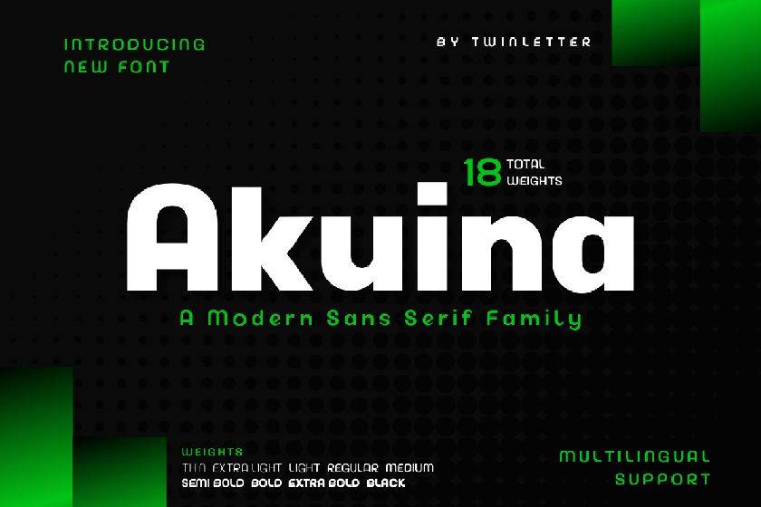 Akuina Font sample