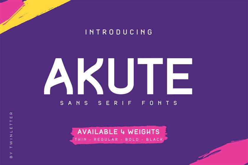 Akute Font sample