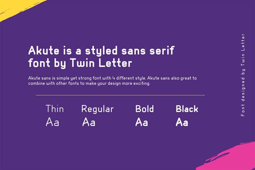 Akute Font sample