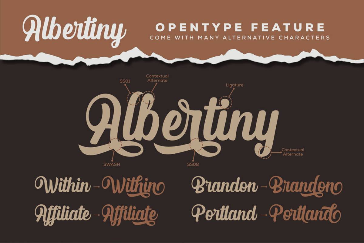 Albertiny Font sample