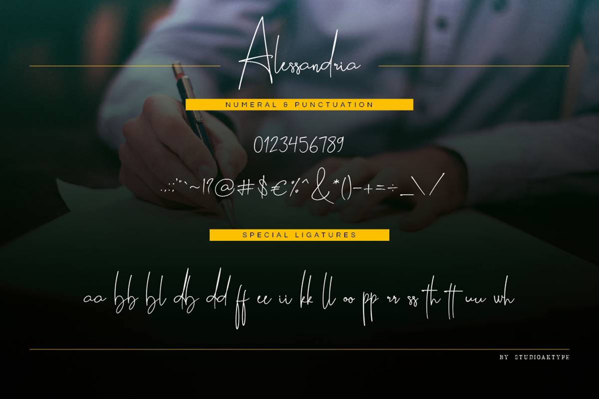 Alessandria Font sample