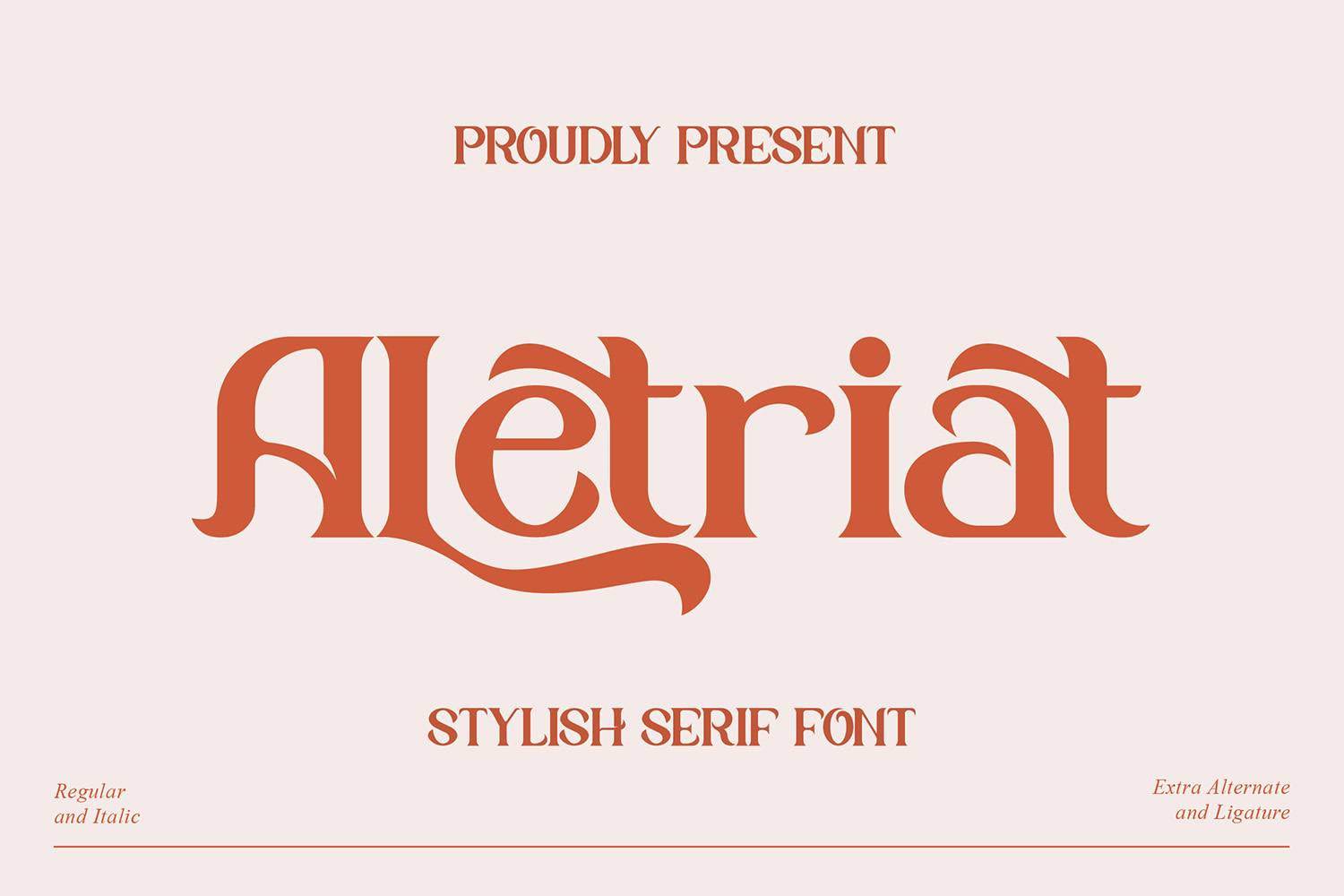 Aletriat Font sample