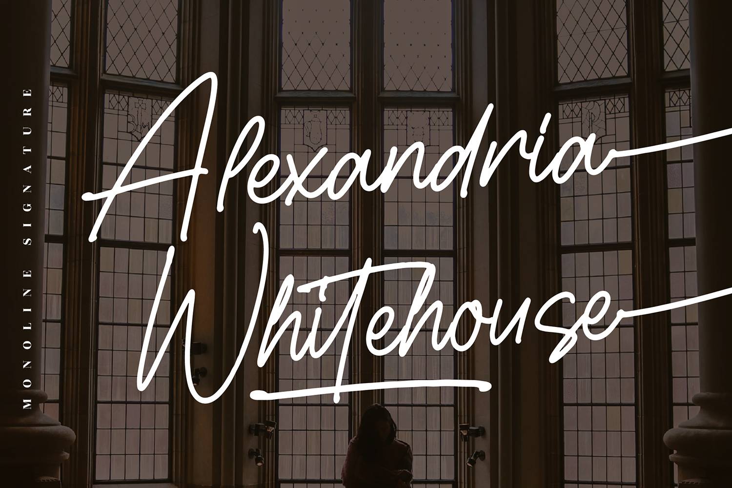 Alexandria Whitehouse Font sample