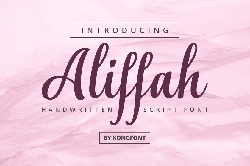 Aliffah Font sample
