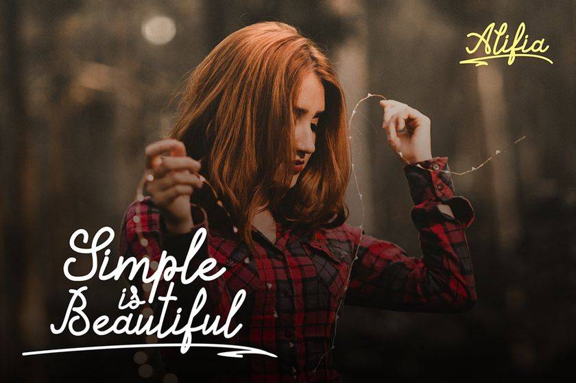 Alifia Font sample