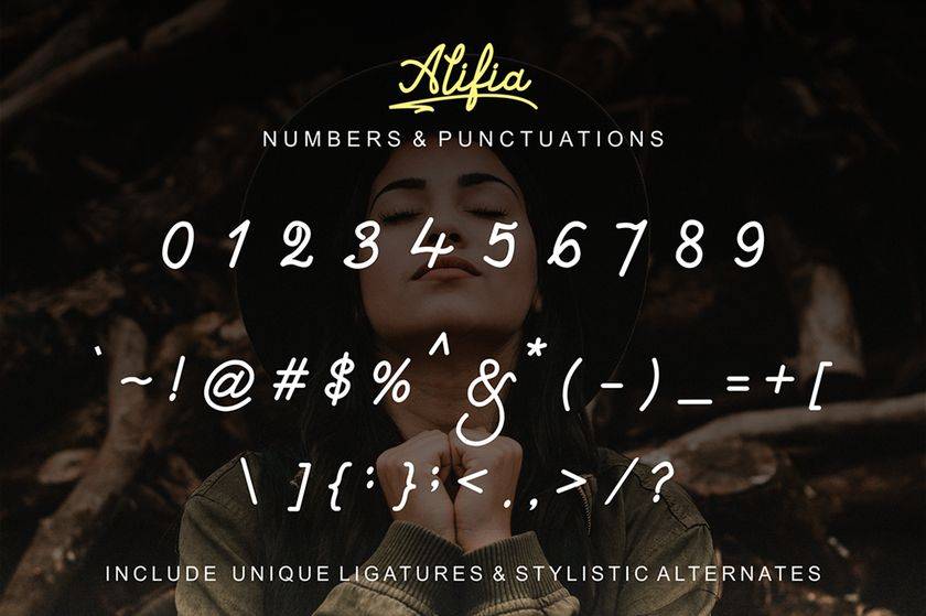 Alifia Font sample