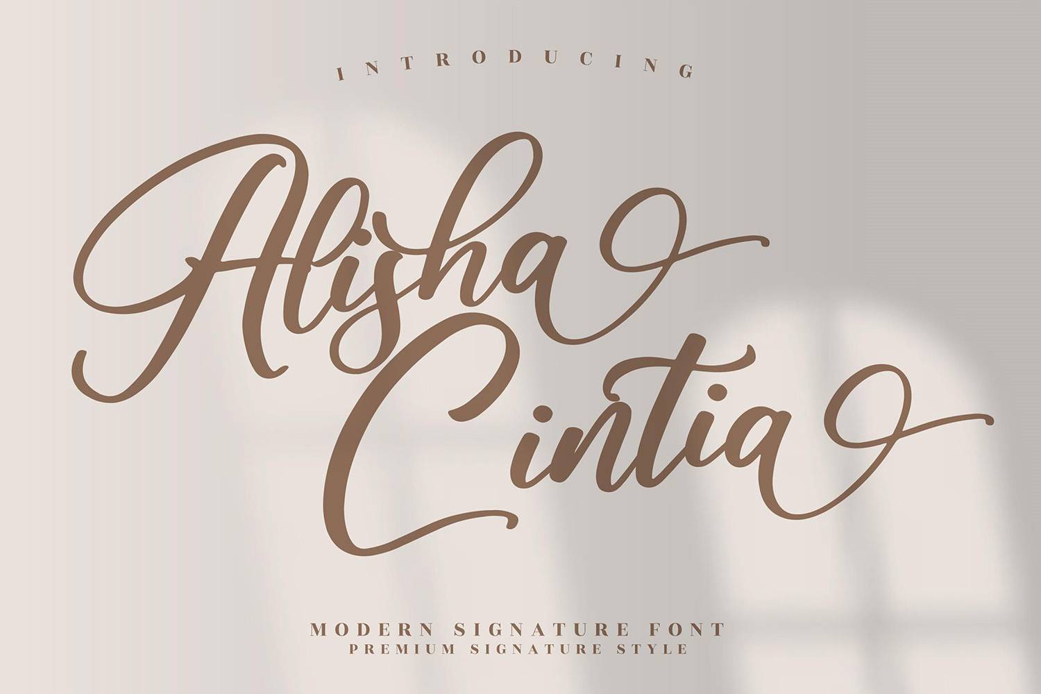Alisha Cintia Font sample